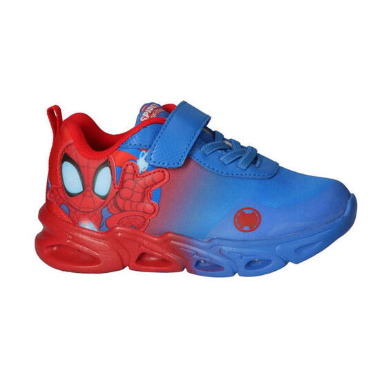Zapatillas Deportivas Suela Ligera Eva Con Luces Spidey Azul Y Rojo Niño