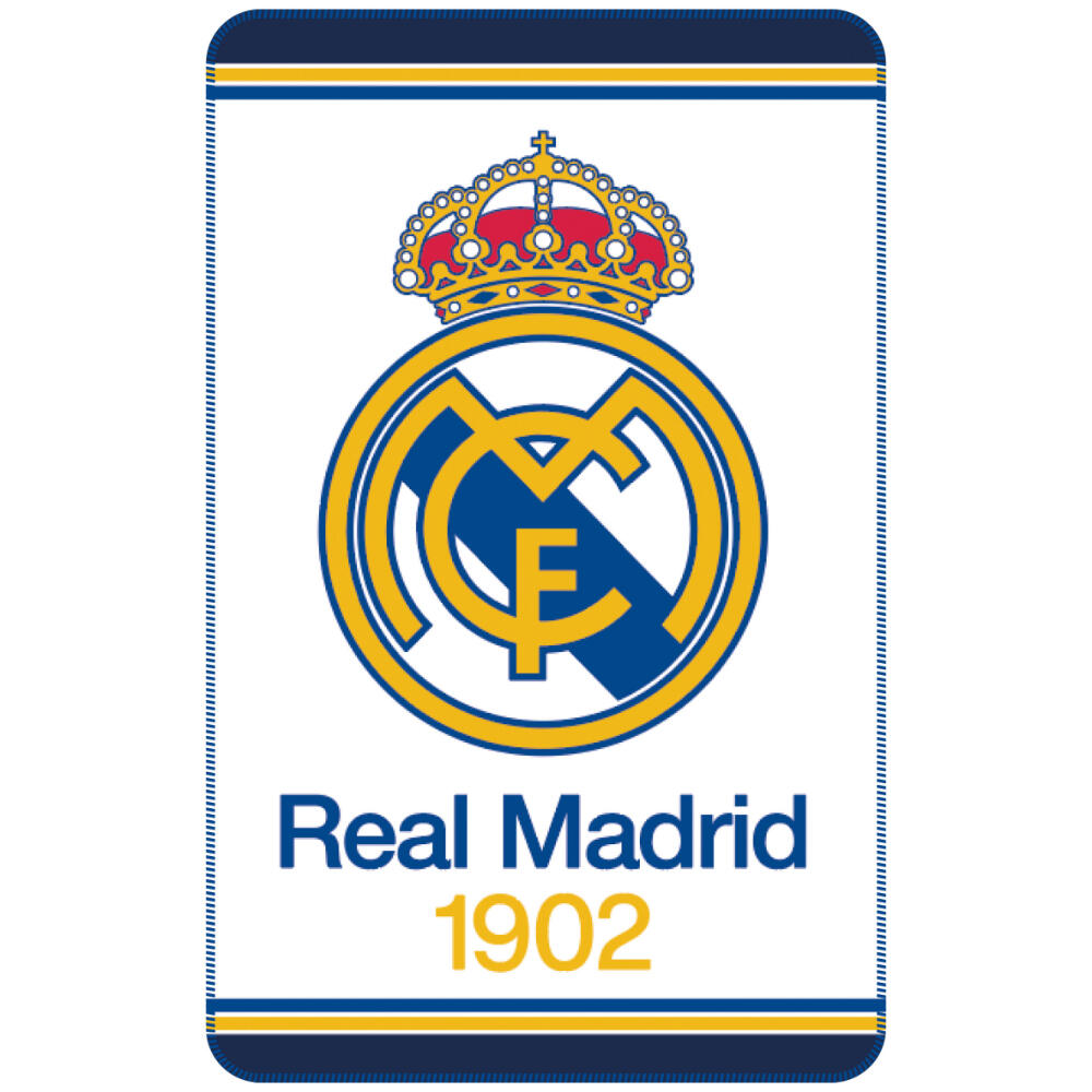Manta Coralina Real Madrid Blanca Escudo 1902 150x95 CM 2/2