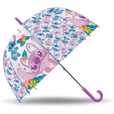 Paraguas Campana Stitch Y Angel 46 Cm