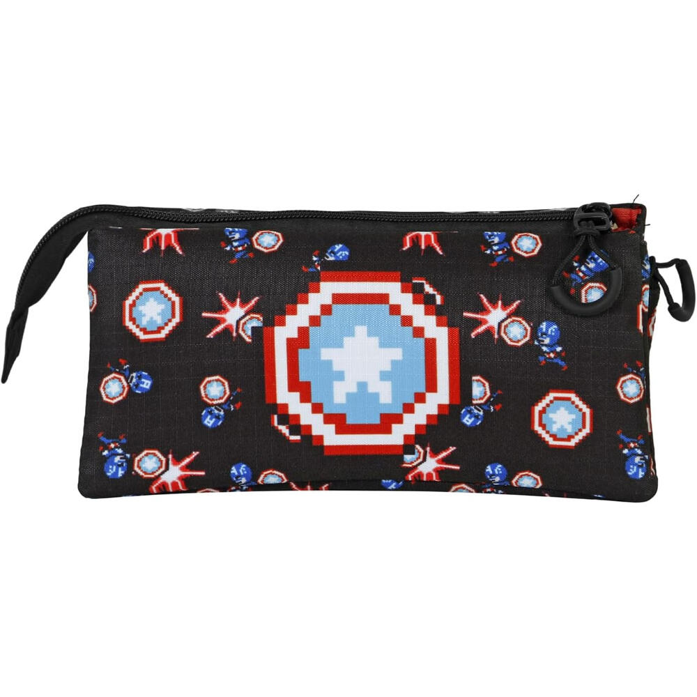 Estuche Portatodo Triple Capitán América Pixel 3/3