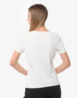 Marineblauw synthetisch fitness-t-shirt voor dames