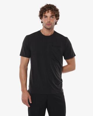 Heren kobalt t-shirt van synthetisch materiaal voor fitness