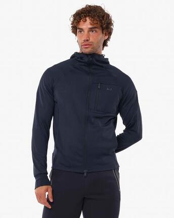 Schwarzes Fitness-Sweatshirt aus Synthetik für Herren