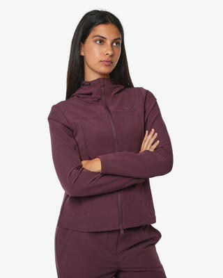 Damen-Sweatshirt in Weinrot aus synthetischem Material für Fitness