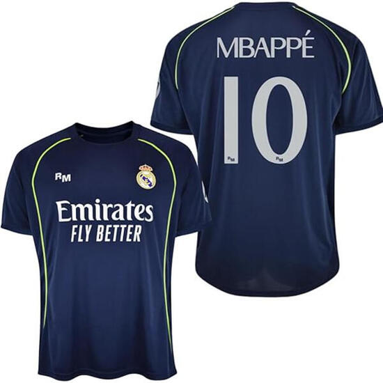 Camiseta Real Madrid 25/26 Segunda Equipación Mbappe 10 Réplica Oficial