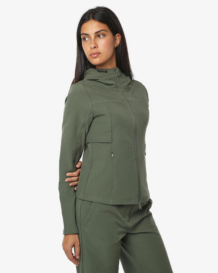 Damen-Sweatshirt in Weinrot aus synthetischem Material für Fitness