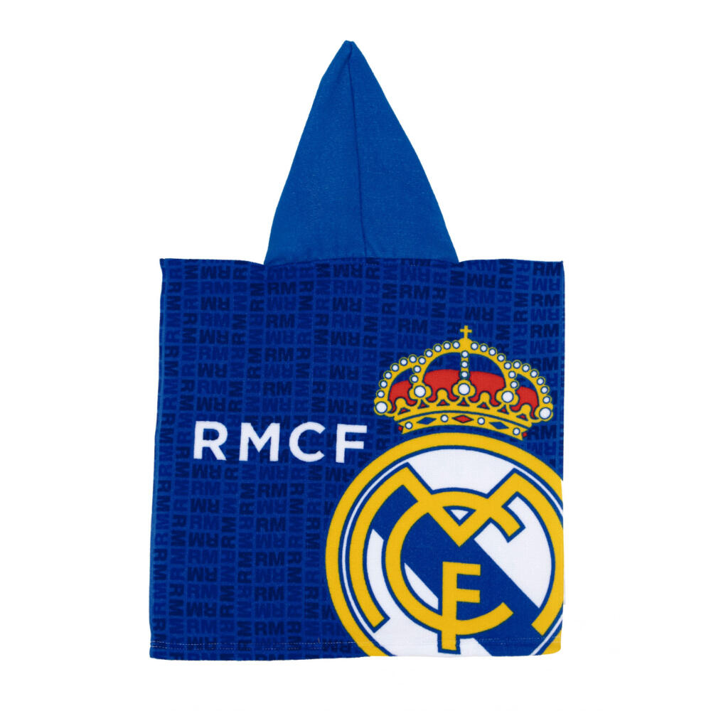 Real Madrid Kinder-Strandponcho mit Kapuze 3/4
