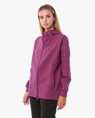 Marineblaues Damen-Sweatshirt aus synthetischem Material für Fitness