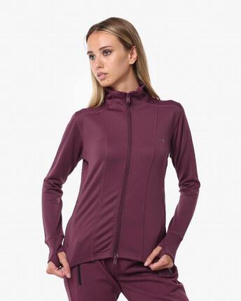 Damen-Sweatshirt in Militärgrün aus synthetischem Material für Fitness