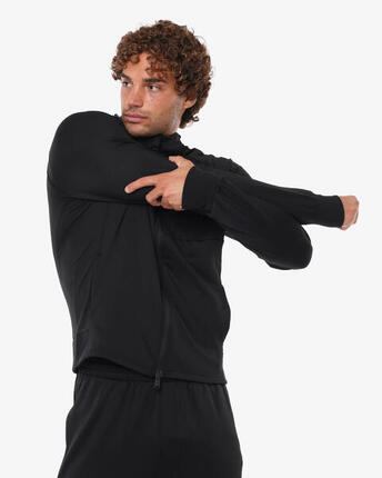 Schwarzes Fitness-Sweatshirt aus Synthetik für Herren