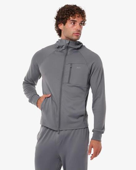 Schwarzes Fitness-Sweatshirt aus Synthetik für Herren