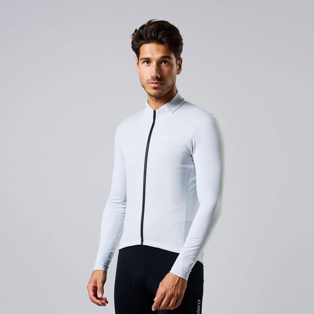 Interemdiate Men's Thermo Fleece Cycling Long Sleeve Jersey Windproof