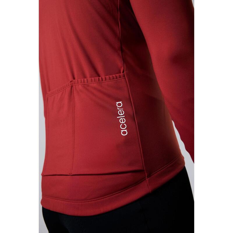 Intermediate Tricou Mânecă Lungă Termo Fleece Ciclism Antivânt