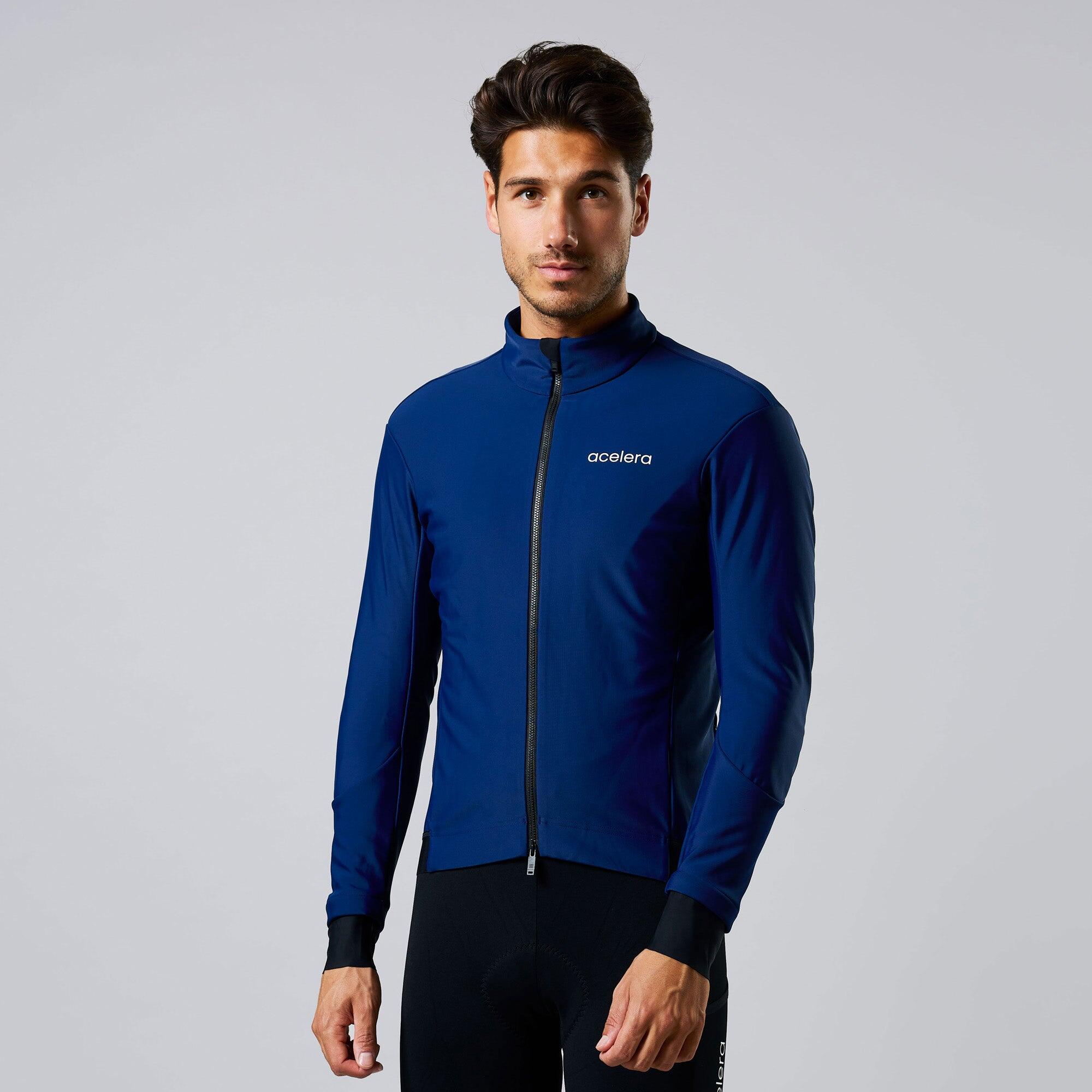 Acelera - Professional Veste De Cyclisme Hiver Homme Imperméable Chaude Vélo - Softshell - Bleu - Decathlon