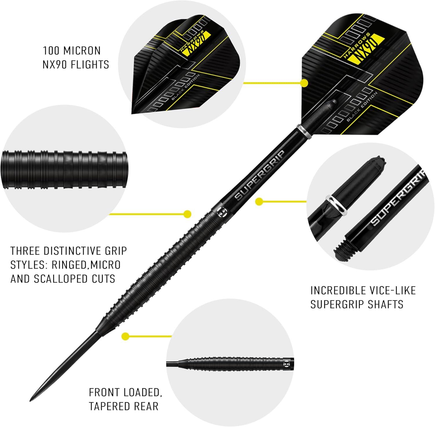 NX90 Black Edition 90% Tungsten Dartpijlen 5/6