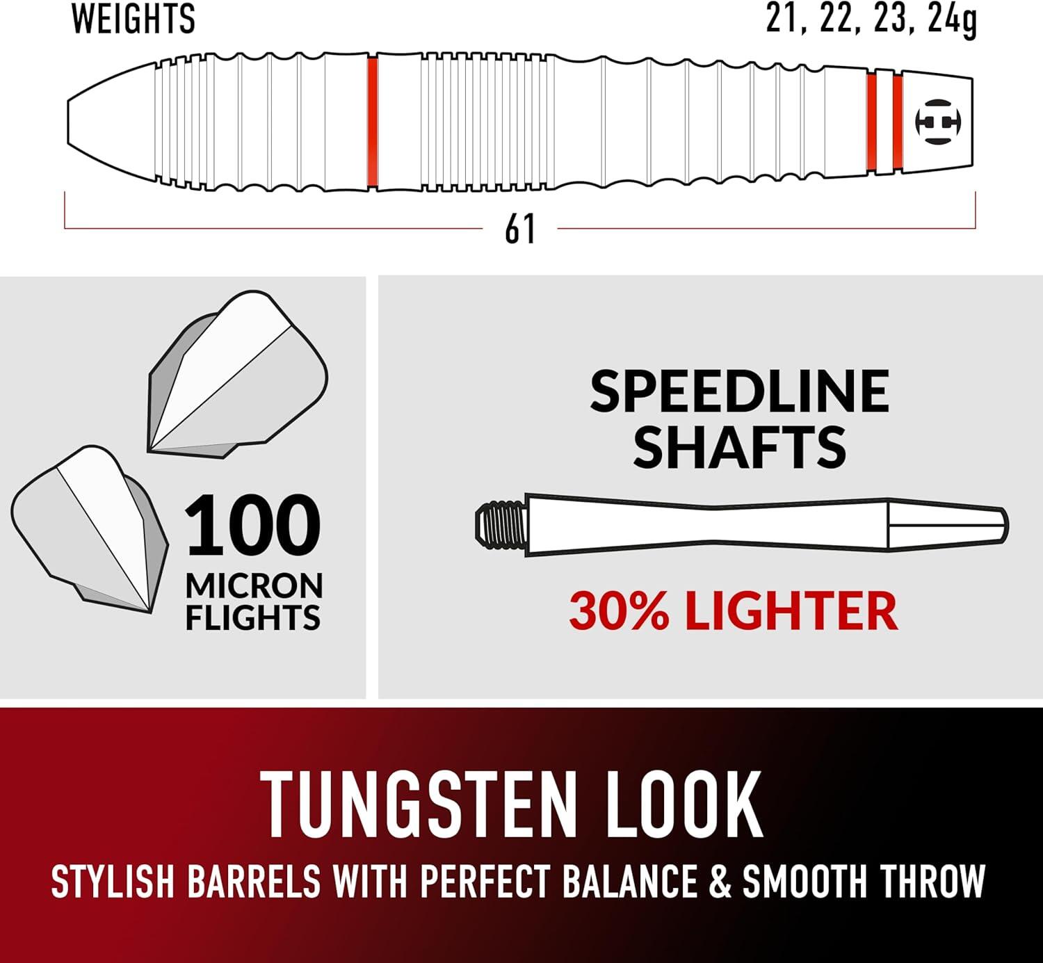Šipky Steel Rage - 22g 5/7