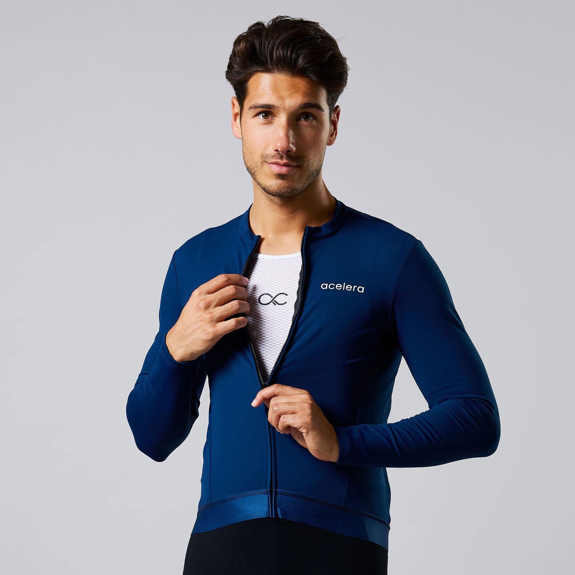 Professional Homme Maillot vélo thermo polaire manches longues 3/6