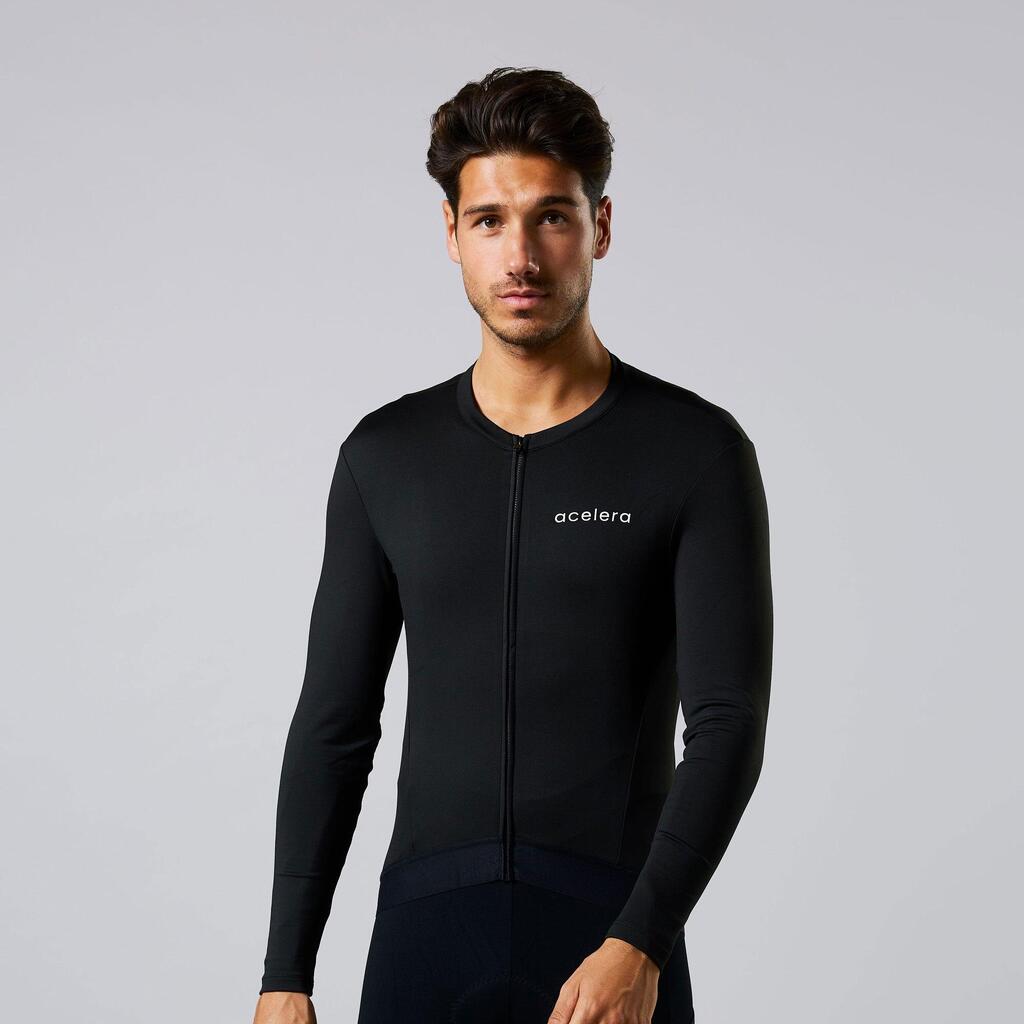 Professional Men's Thermo Fleece Cycling Long Sleeve Jersey Top Road