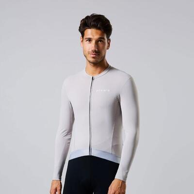 Thermo fleece fietsshirt heren wielerjack lange mouwen wielerkleding fietsjas