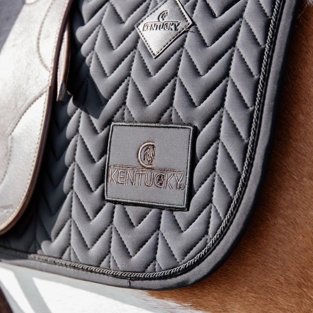 Tapis fishbone compétition dressage noir 4/4