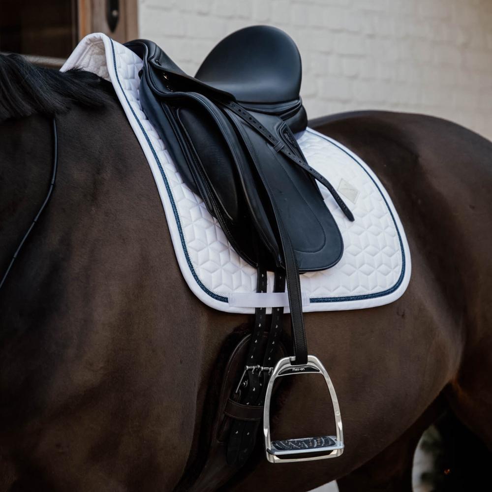 Tapis glitter rope dressage blanc/marine 4/7