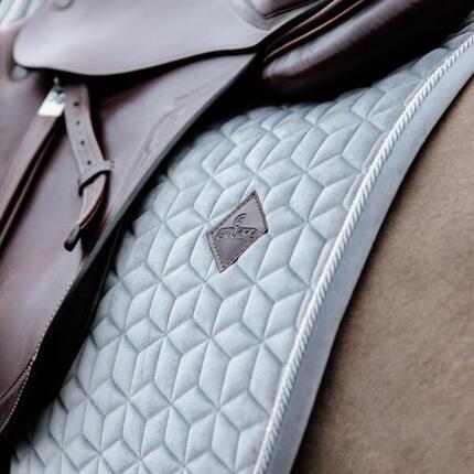 Tapis de selle basic velours gris