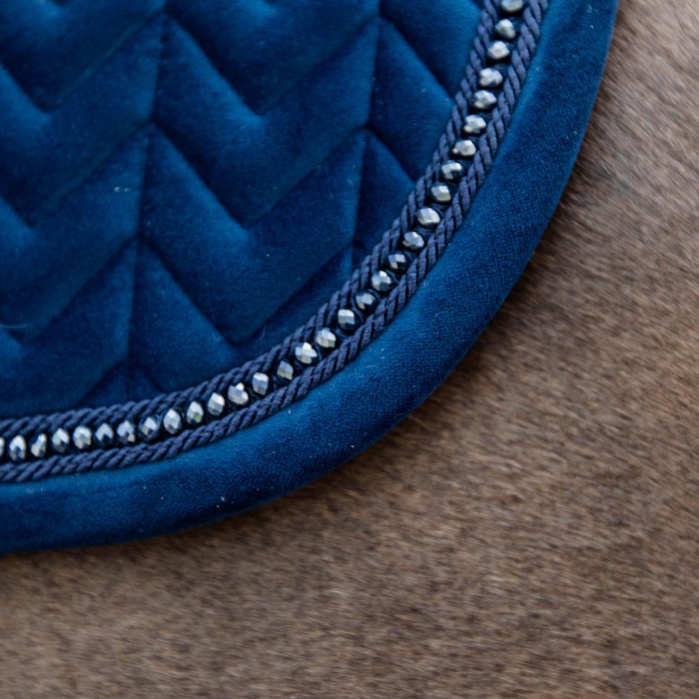 Tapis de selle velours pearls marine 4/7
