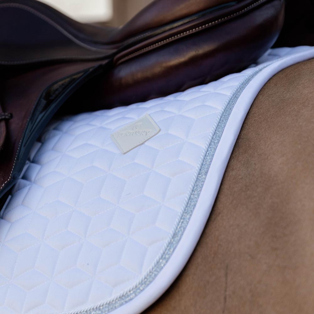 Saddle Pad glitter rope show jumping white/white 4/5