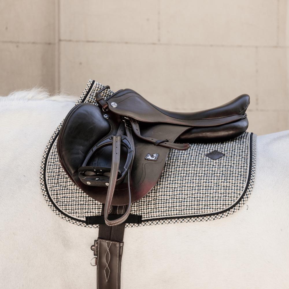 Tapis de selle pied de poule jumping choco 4/4