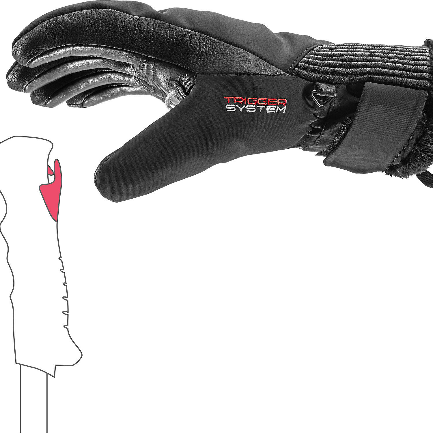 LEKI Vallarta 3D skihandschoenen zwart dames 3/5