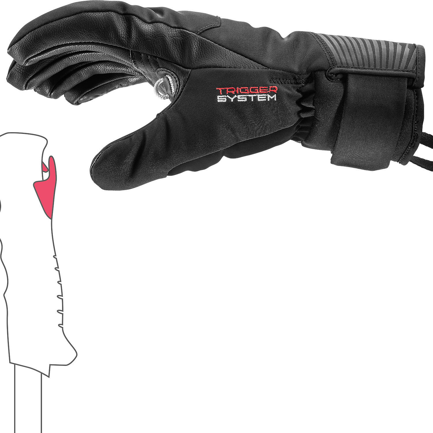 LEKI Sparrow 3D dames skihandschoenen 3/4