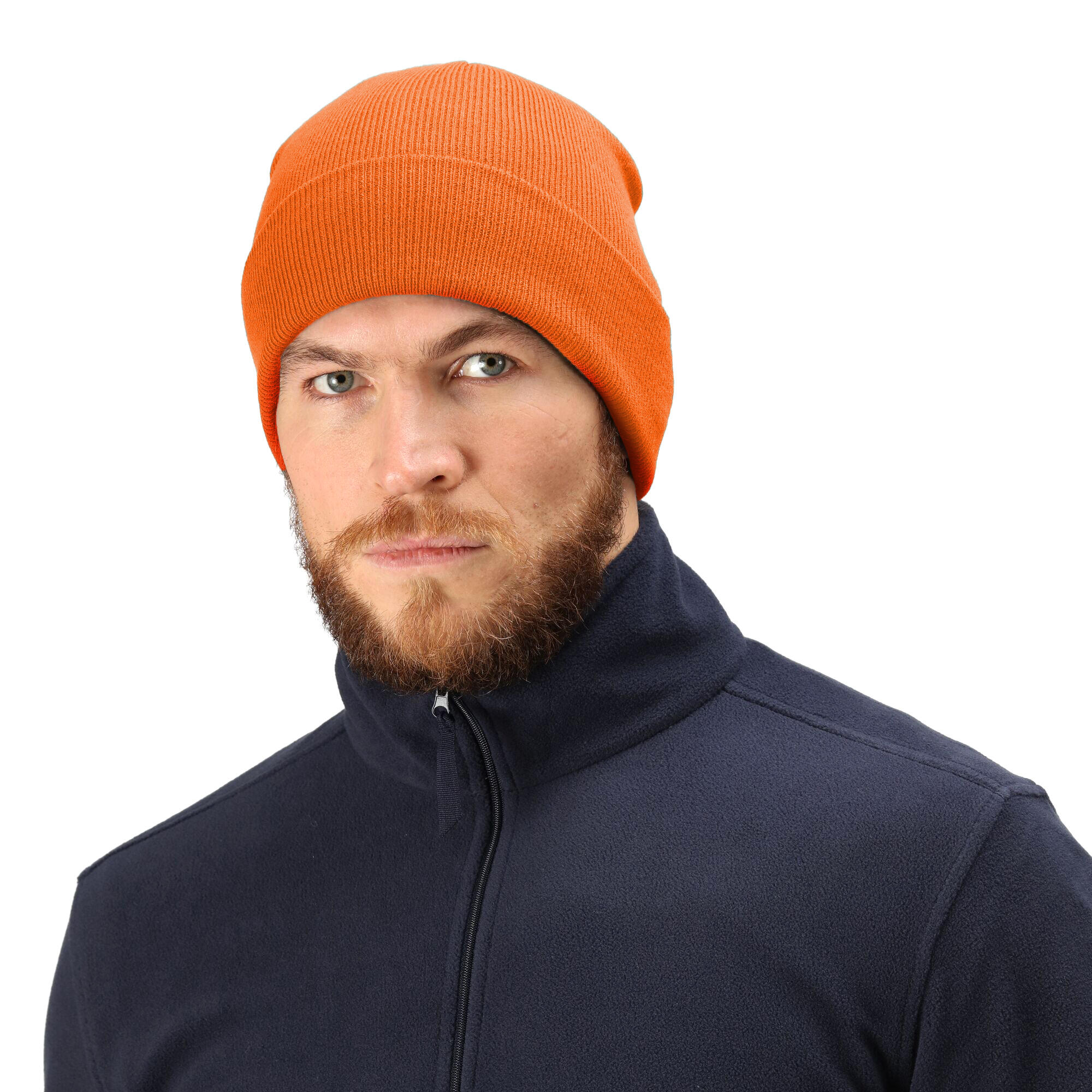 Standout Adults/Unisex Axton Cuffed Beanie (Magma Orange) 3/4