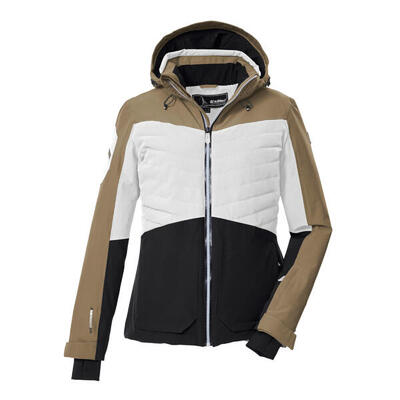 Killtec ksw 30 ski jas dames - wit/taupe/zwart