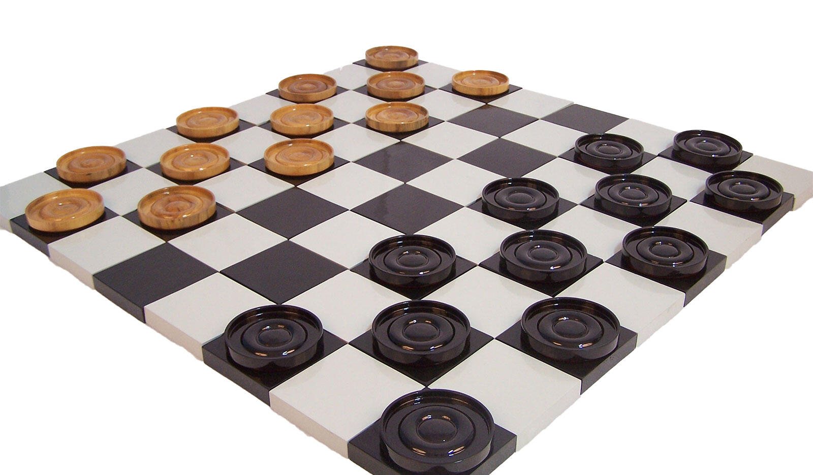 13cm Teak Checkers Set ( Board not Included )