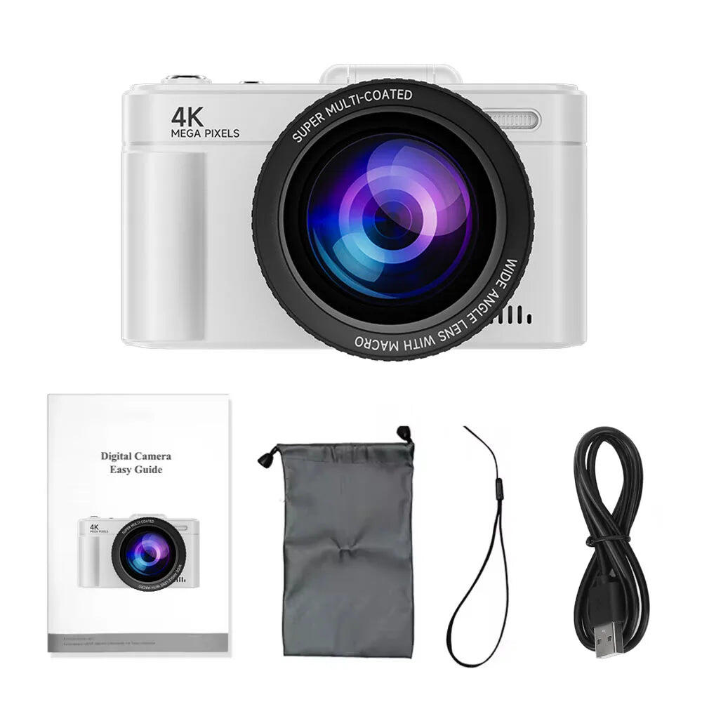 NNEOBA Retro Digital Camera Large Lens White