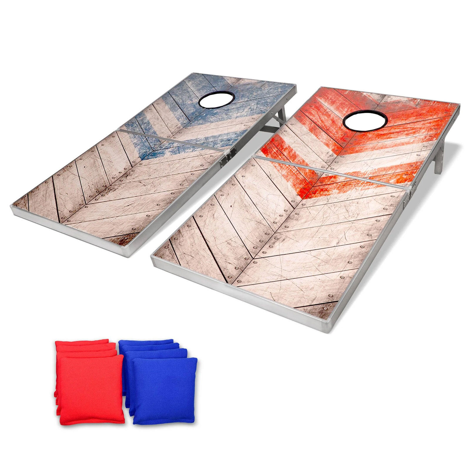 Rustic Edition Aluminum Cornhole Game (1.2m x 0.6m Regulation Size)
