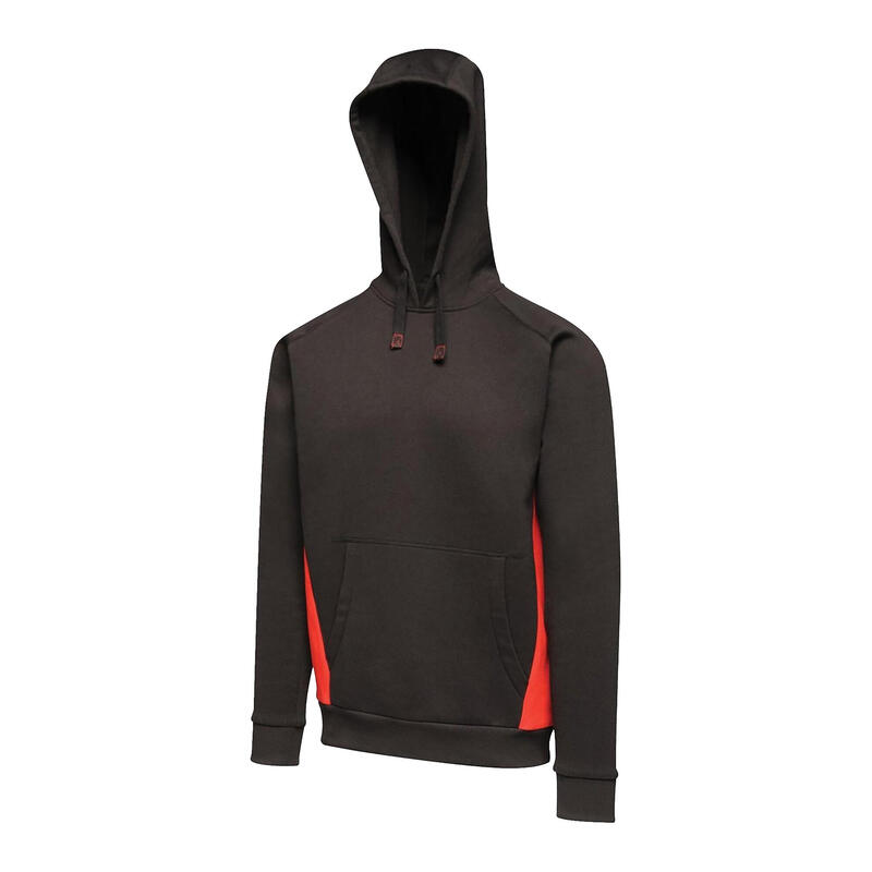Mens Vancouver Drawcord Hoodie (Black/Classic Red)