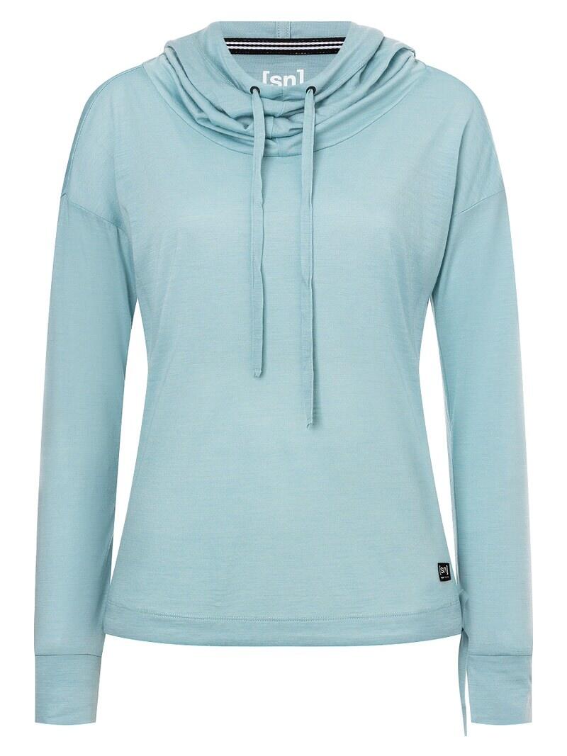 SUPER NATURAL Super. W Funnel Hoodie Cloud Blue