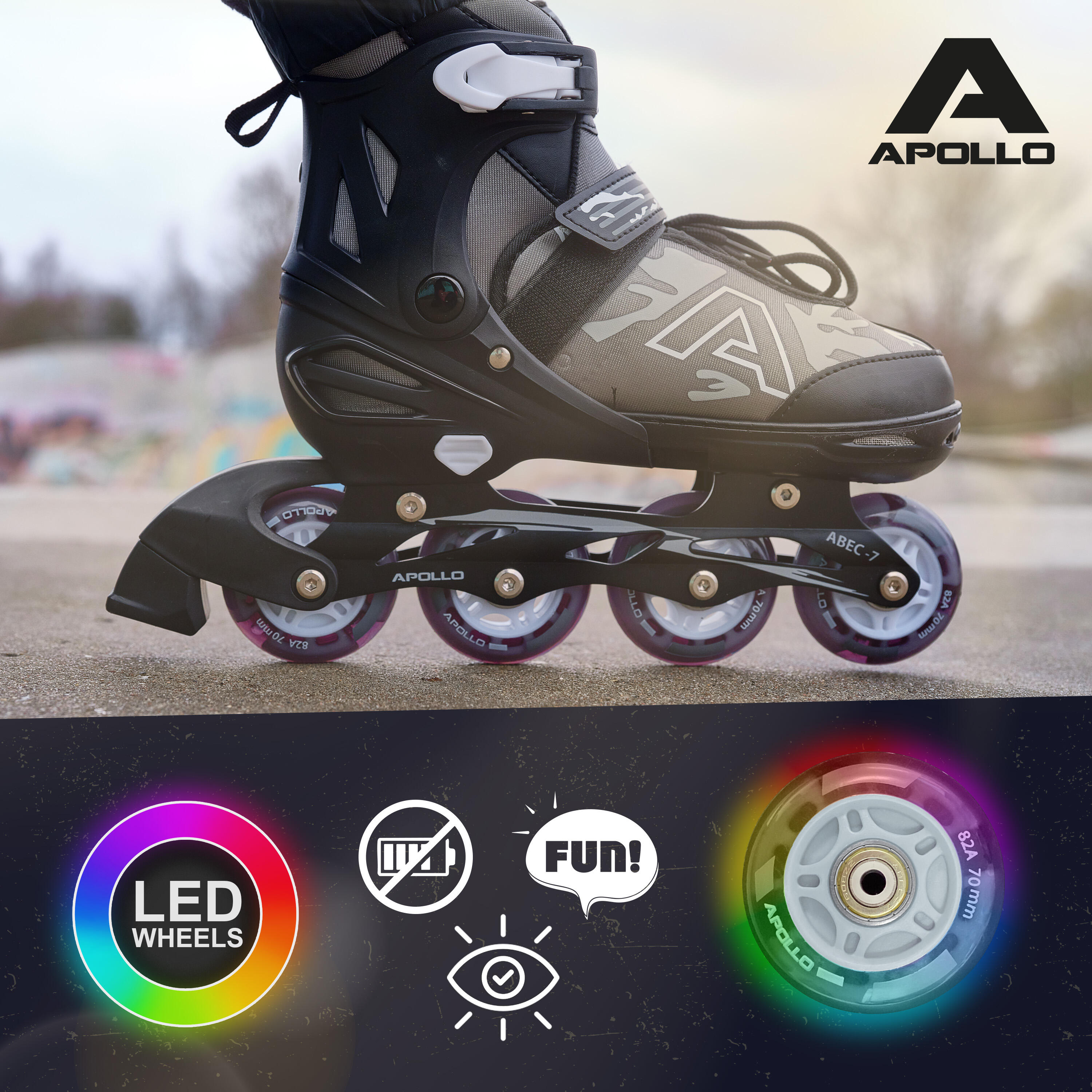 NILS 4-in-1 Adjustable Inline Skates - Triskates & Roller Skates With