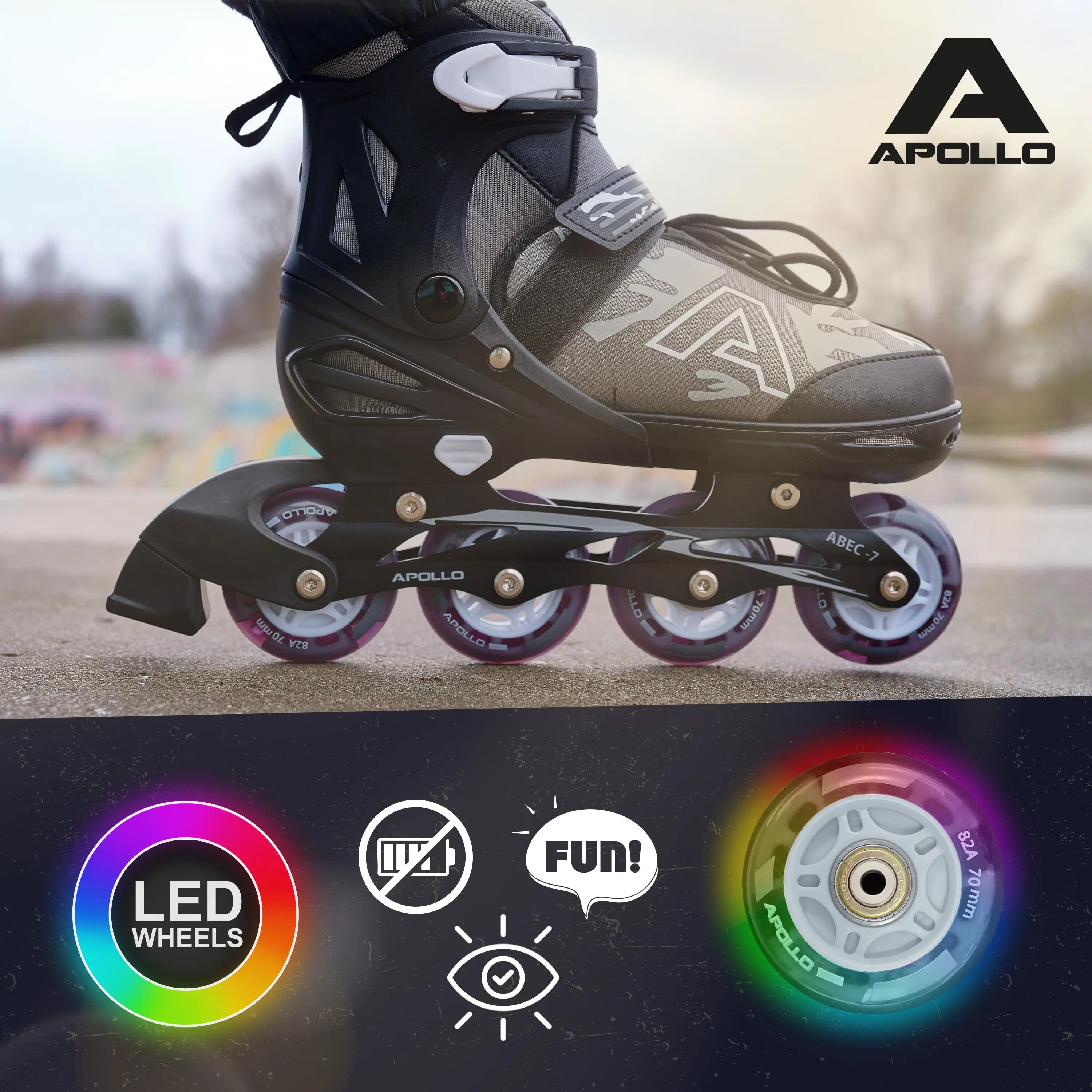 Apollo Inline Skates Champion – maat verstelbaar met LED-wielen 3/7