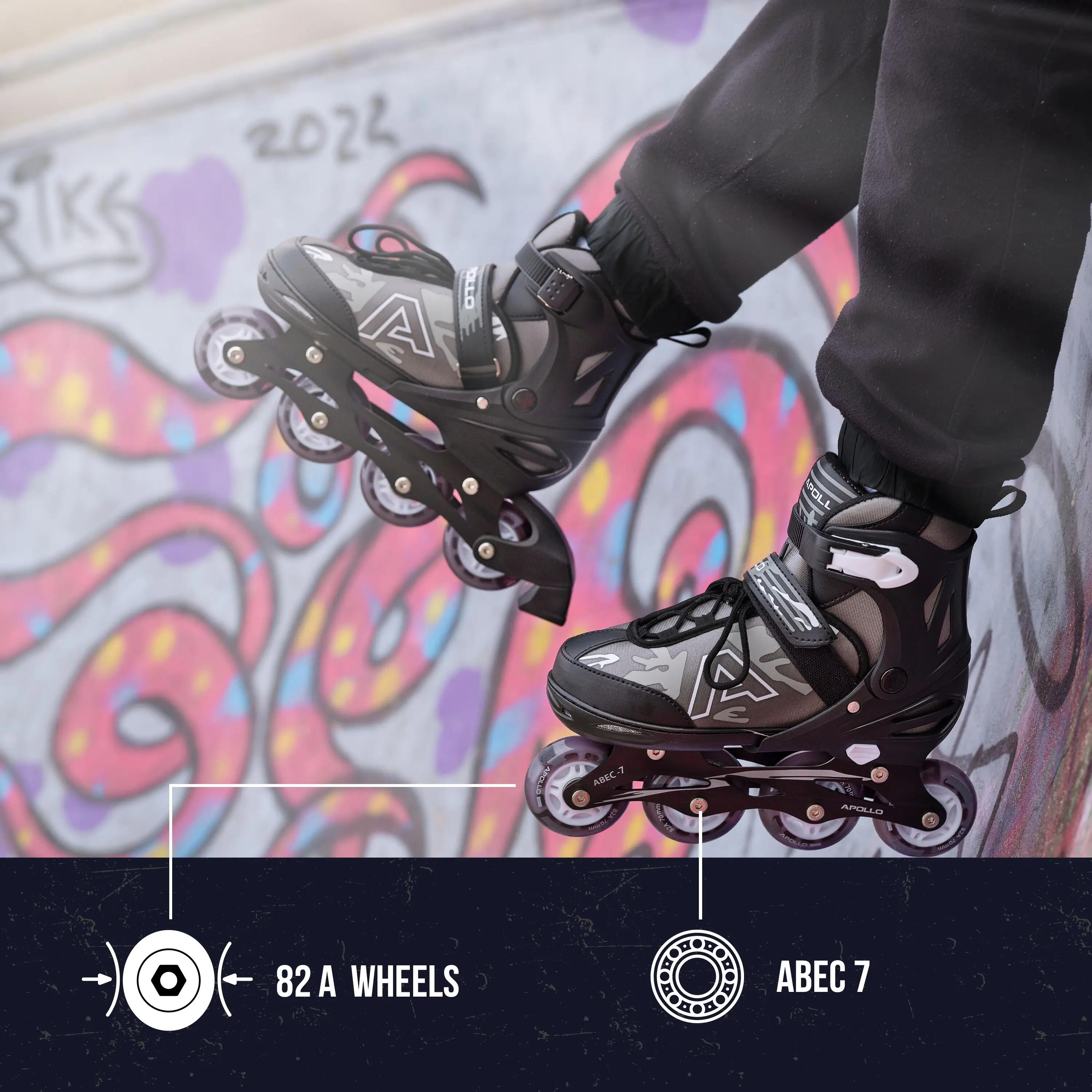 Apollo Inline Skates Champion – maat verstelbaar met LED-wielen 6/7