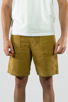 Klim-trek broek crag kort mustard man