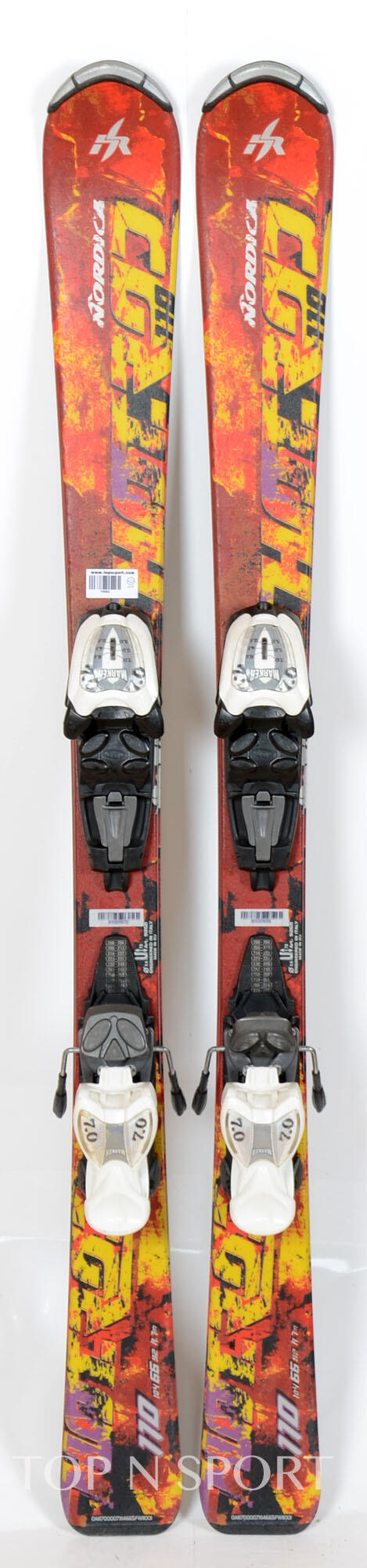 RECONDITIONNE - Skis junior Nordica HOT ROD J ORA - BON 4/5
