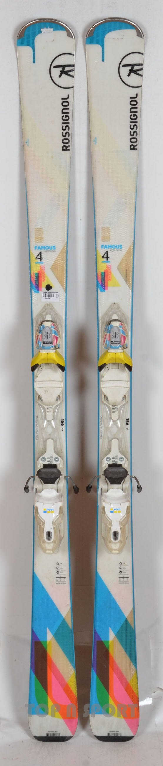 RECONDITIONNE - Skis Rossignol FAMOUS 4 - BON 4/5