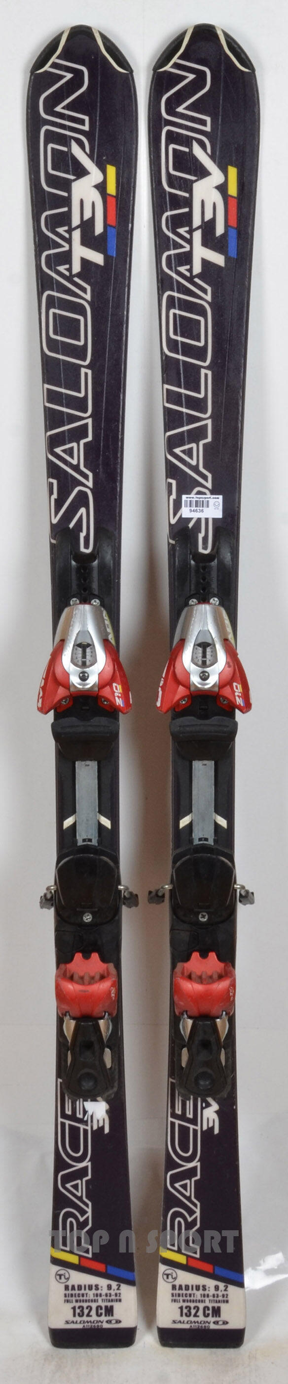 RECONDITIONNE - Skis junior Salomon EQUIPE T 3V RACE SL - BON 2/3