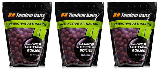 SuperFeed Pure Boilies Live Citrus 18mm 1kg 3-Pack Set