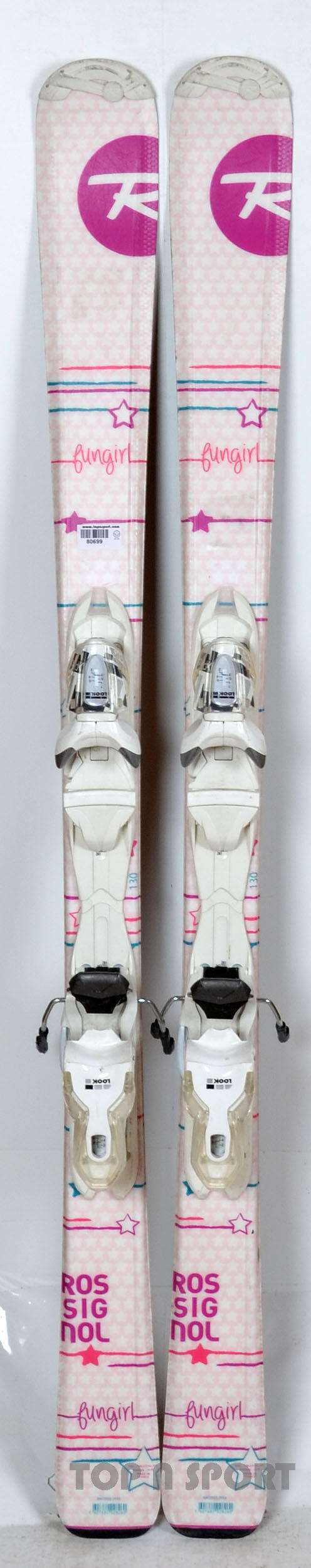 RECONDITIONNE - Skis junior Rossignol FUN GIRL Xpress Jr - BON 4/5