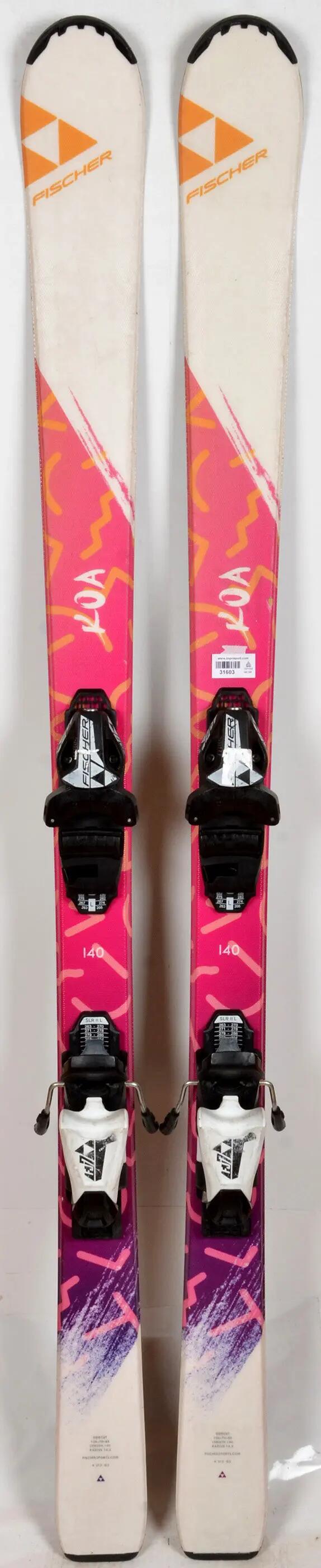 RECONDITIONNE - Skis junior Fischer KOA Jr white / pink - BON 3/3