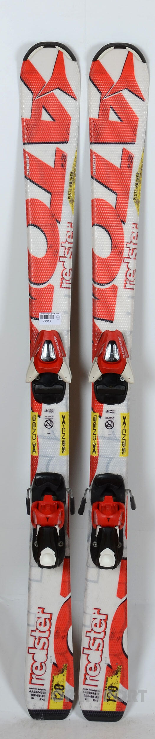 RECONDITIONNE - Skis junior Atomic REDSTER Junior white - Skis d'occas - BON 4/5