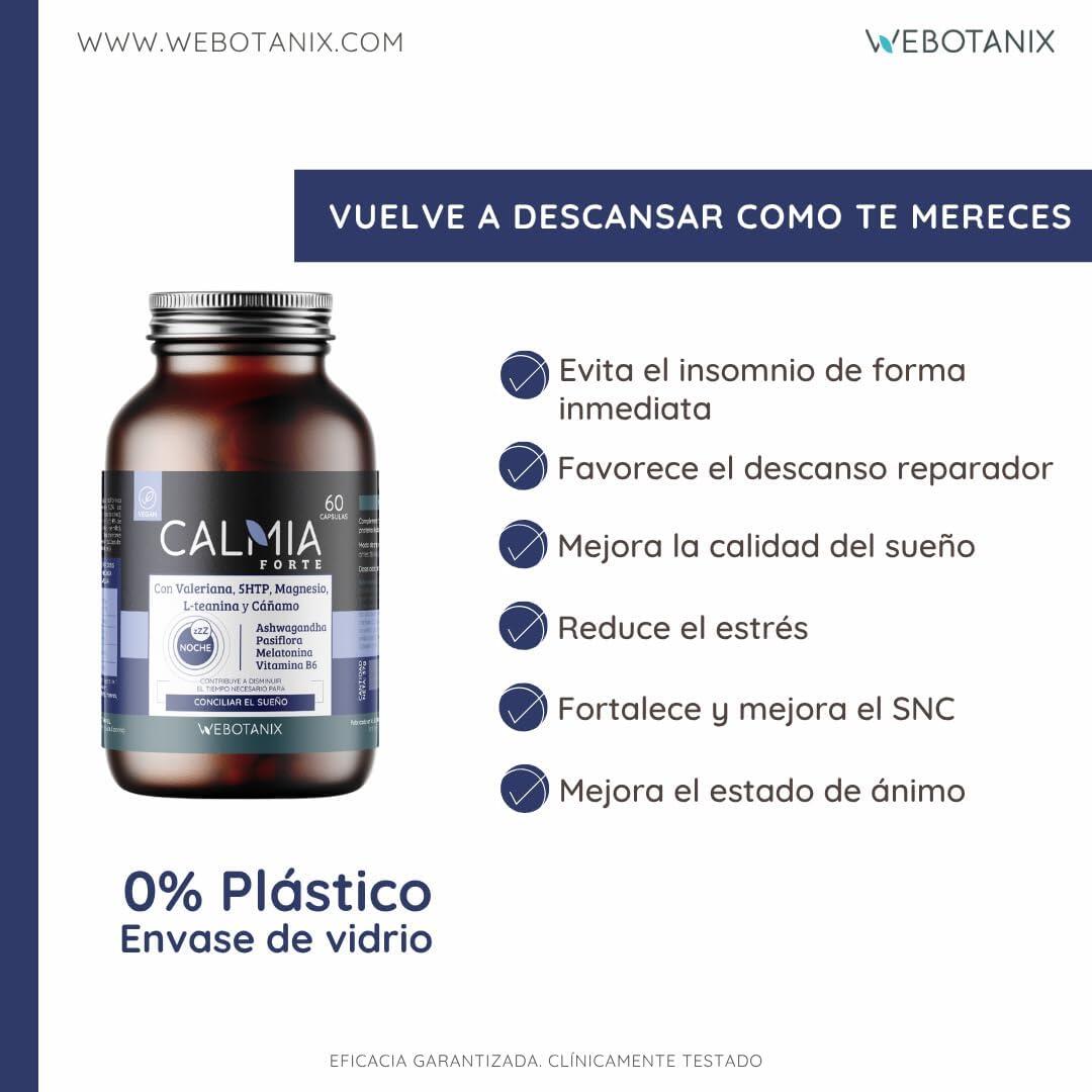 Calmia Night Forte com 5-HTP, Melatonina, Magnésio e L-Teanina – 60 cápsulas 6/7